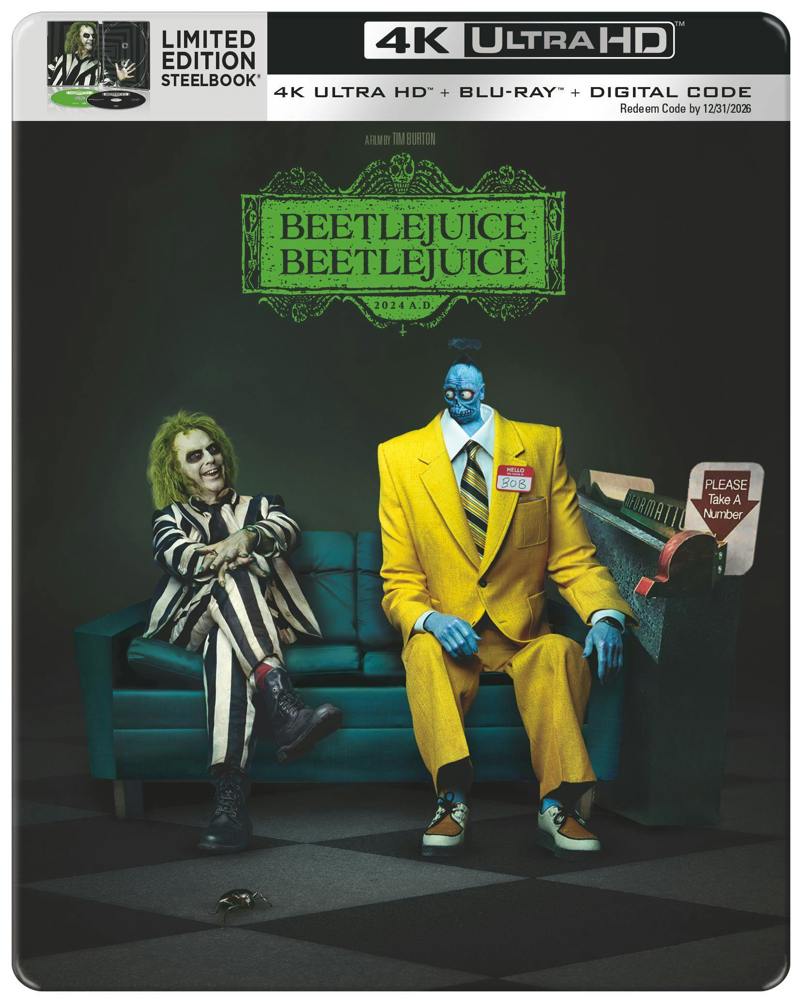 Beetlejuice Beetlejuice Steelbook (Limited Edition 4K Ultra HD Steelbook + Blu-ray + Digital) [UHD]
