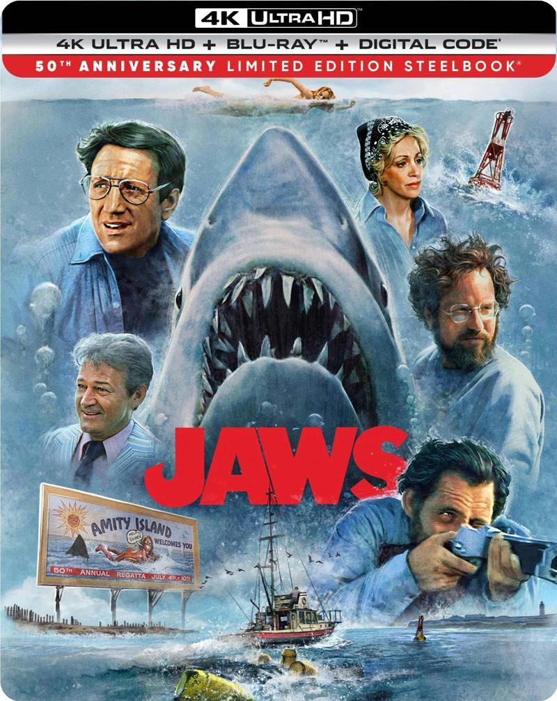 Jaws - 50th Anniversary Limited Edition Steelbook 4K Ultra HD + Blu-ray + Digital (Limited Edition Steelbook) [UHD]